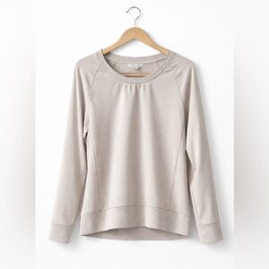 Athleta Seasoft Scoop Neck Sweatshirt Neutral Cropped Minimal